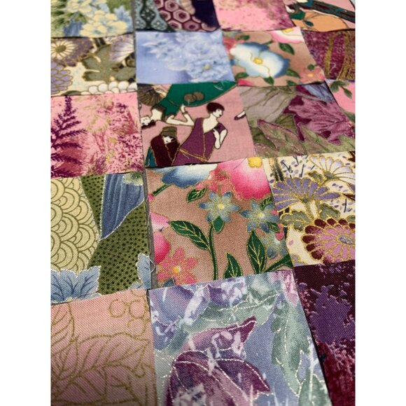 Precut 2" Quilt Squares - 132 Pieces - Cotton with Gold Silver Thread Fabric Sew - Picture 5 of 6